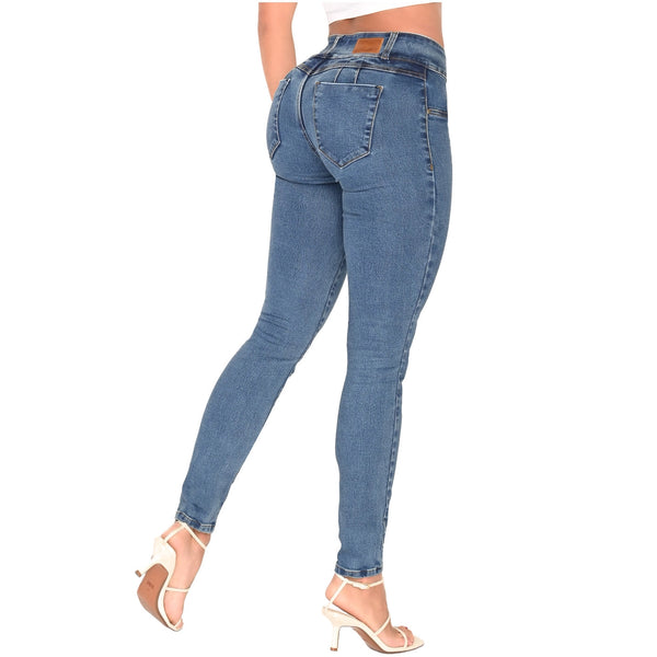 Jeans Colombianos Levanta Cola Lowla 217988 Butt Lift Compression Jean