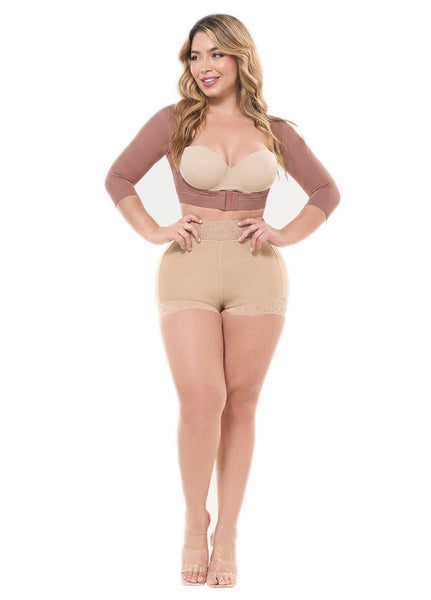 Fajas Salome 328-C | Post-Surgical Arm Sleeves | Post-op Vest for Recovery Wear Cocoa