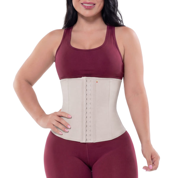 Fajas Salome 852 | Latex Sports Waist Cincher | High Compression Workout Trainer with Adjustable Hooks