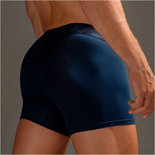 Mid-Cut Basic Boxer Briefs for Men | 3-Pack Breathable, Supportive & Ultra-Comfortable Cotton Underwear for Men