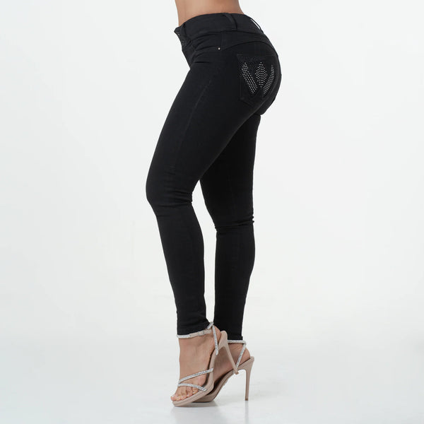 LOWLA 214115 | Skinny Butt Lifting Mid Rise Jeans