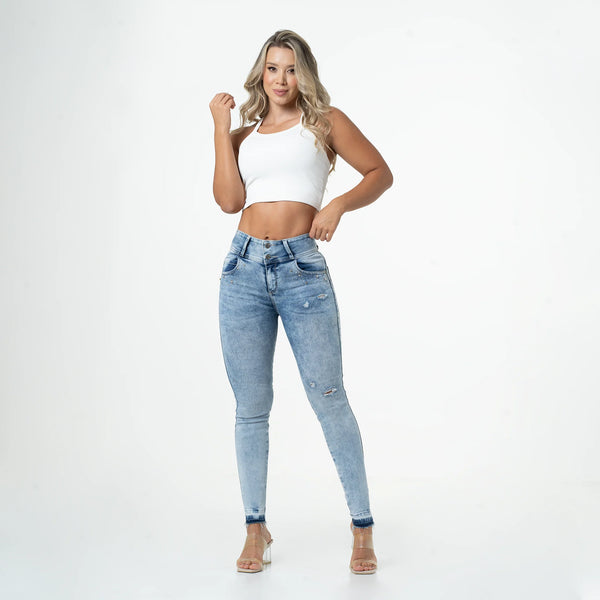LOWLA 214122 | High Rise Denim Skinny Colombian Jeans for Women