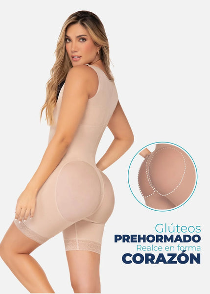Open-Bust Full Body Shapewear with Posture Support & Butt Lift | Uplady 6271