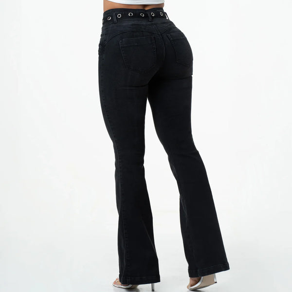 LOWLA 214130 | Bum Lift Flare Colombian Jeans with Removable Belt