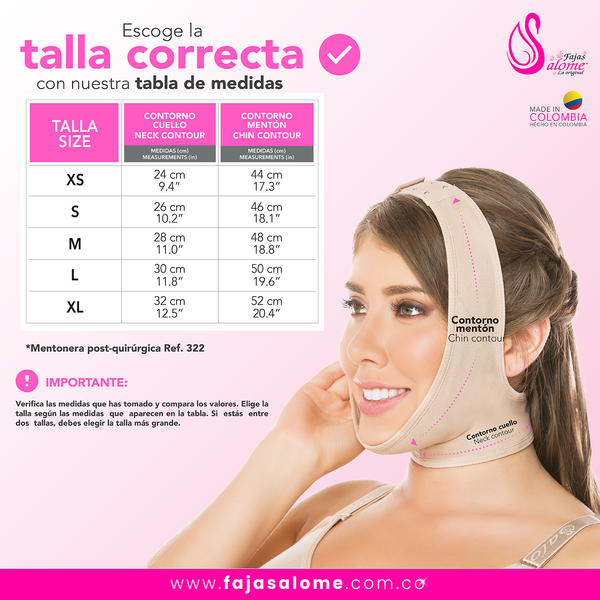 Fajas Salome 322 Mentonera Postquirúrgica