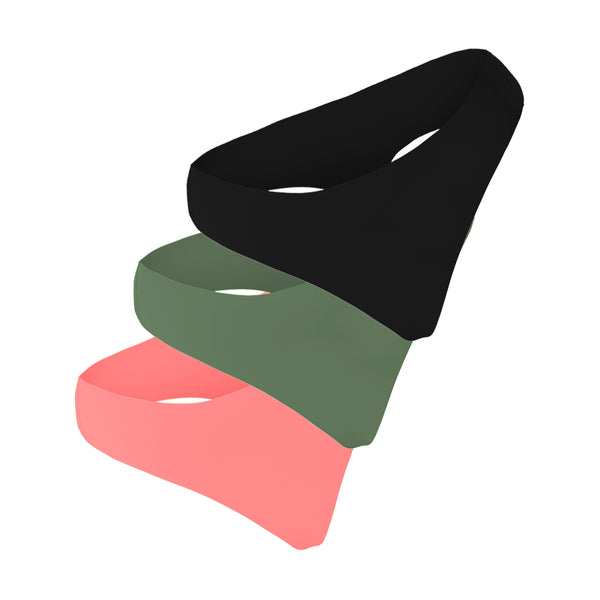 Fajas MYD PACK6331 Seamless Panty Pack | 3-Piece Laser-Cut Set of Soft Underwear - Black/Green/Rose