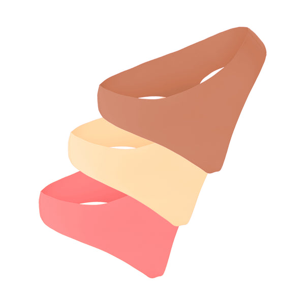 Fajas MYD PACK6332 Seamless Panty Pack | 3-Piece Laser-Cut Set of Soft Underwear - Cocoa/Sand/Coral