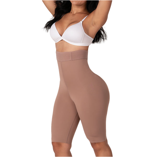 Fajas MYD SXA06313 Knee-Length Shaper | Extra High-Waist Control Short