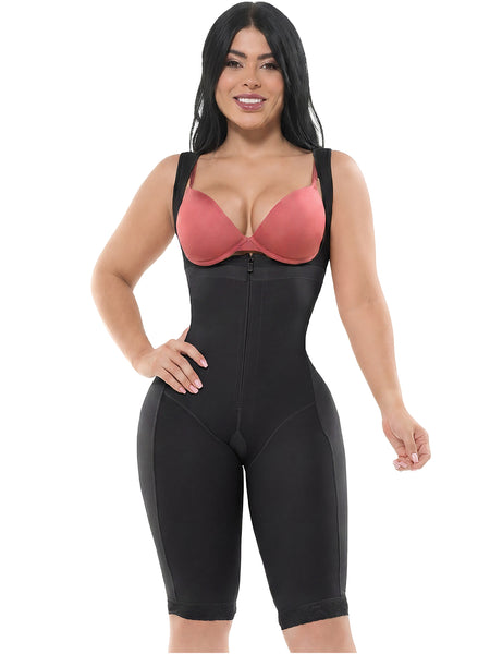 Fajas Salome 232 C | Medium Compression Full Body Shaper | Underarm Control & Invisible Butt Lift