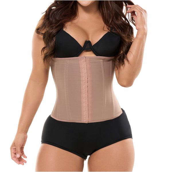 Salome 315-1-CCB | Waist Trainer Fajas Colombianas with Hooks | Powernet - Cata1og.com