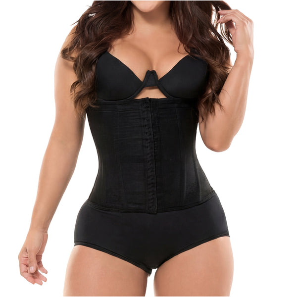 Salome 315-1-CCB | Waist Trainer Fajas Colombianas with Hooks | Powernet - Cata1og.com