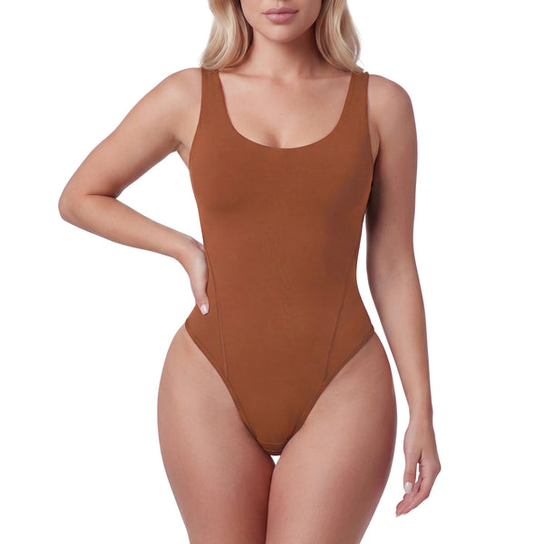 Salome 5005 Umami Line Round Neck Thin Strap Bodysuit | Everyday Shapewear