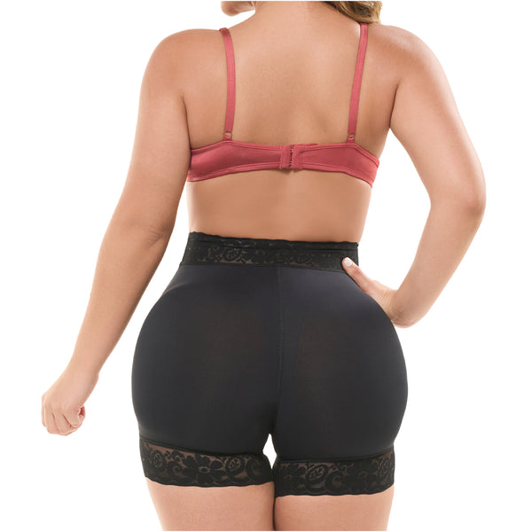 Fajas Salome 614-B Padded Butt Lift Shorts | Powernet Tummy & Thigh Shaper with Built-in Internal Enhancement