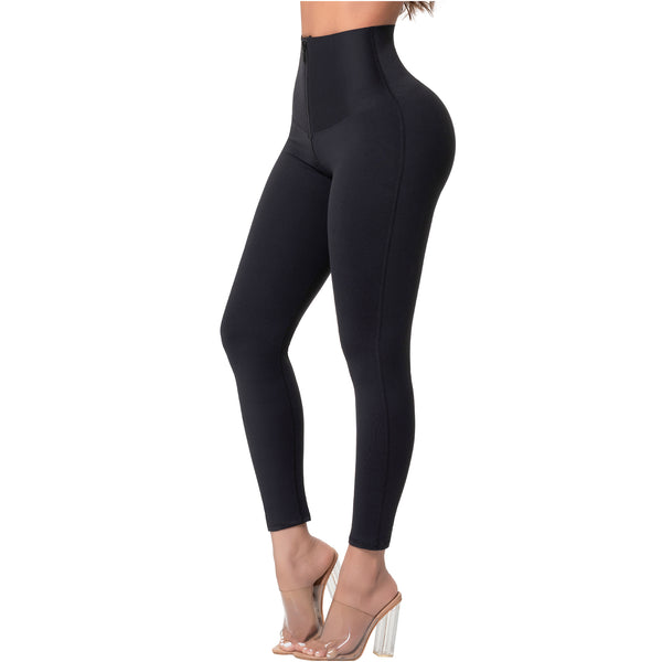 Fajas Salome 6501ZF | High-Waist Control Leggings with Front Zipper | Butt-Lift & Tummy Control - Cata1og.com