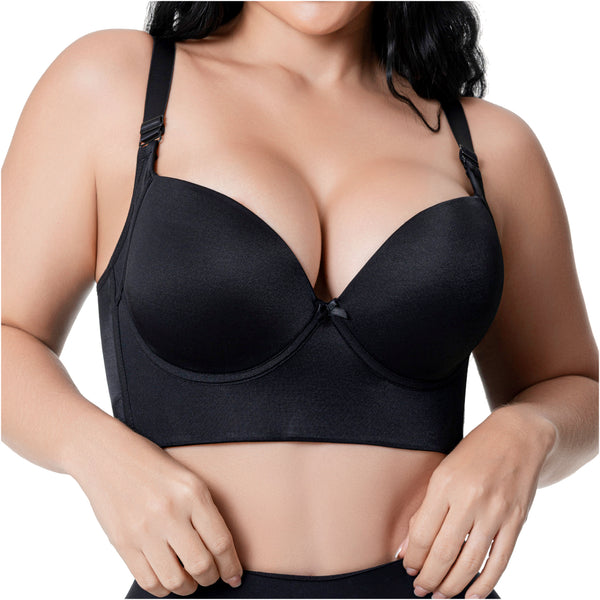 Fajas Salome BC100 Compression Bra | High-Back Posture Support | Versatile Underwire Bra
