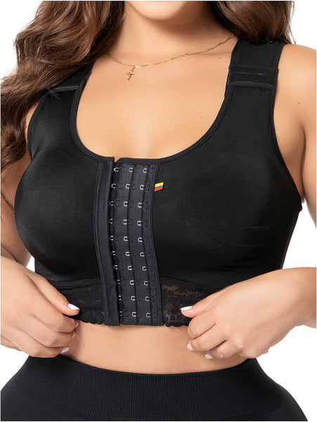 Fajas Salome 02L4 | Stage 1 Post-Surgery Compression Bra | Adjustable Support for Augmentation & Reduction - Cata1og.com