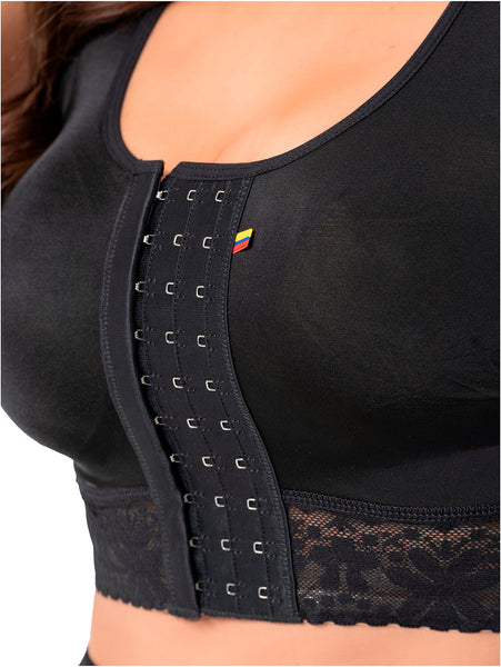 Fajas Salome 02L4 | Stage 1 Post-Surgery Compression Bra | Adjustable Support for Augmentation & Reduction - Cata1og.com