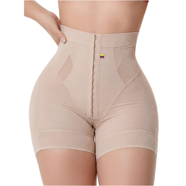 Fajas Salome TC01C5 | Élite High Compression Shaper Short | 3-Level Control & Pre-Molded Butt Lift