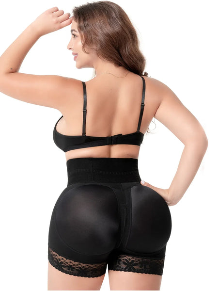 Fajas Salome 07L5 | Butt Lifting Shapewear Shorts with Elastic Waistband and Front Hooks