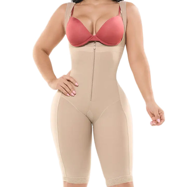 Fajas Salome 232 C | Medium Compression Full Body Shaper | Underarm Control & Invisible Butt Lift
