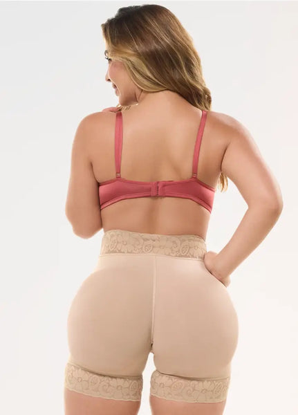 Fajas Salome 614-B Butt Lift Shorts | Powernet Tummy & Thigh Shaper with Butt Lifting Design