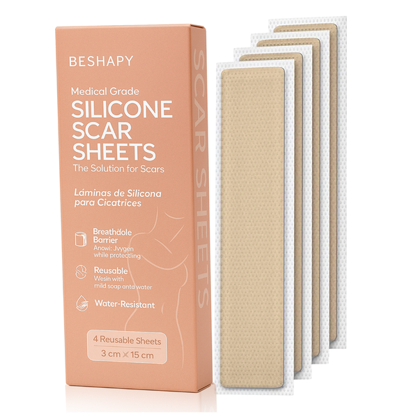 Be Shapy Medical-Grade Silicone Scar Sheets | 4 pieces Reusable Scar Tape - Cata1og.com