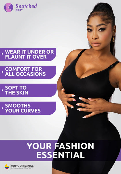 Snatched Body DQ01L3 Tummy Control Shapewear Bodysuit for Women with Built-in Bra - Cata1og.com