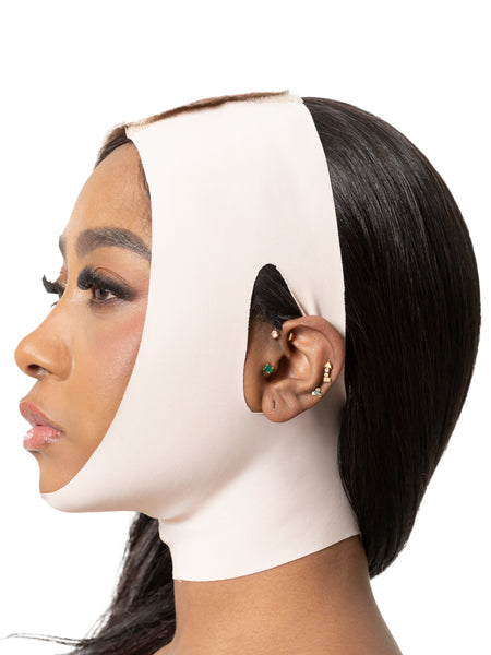 Snatched Body C32VE | Post-Surgery Chin Lift Strap | Compression Face Wrap for Facelift, Chin & Neck Recovery - Cata1og.com