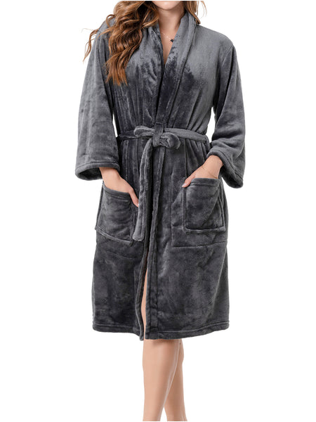 Be Shapy Microfiber Post-Surgery Robe | Post-Op Recovery Pajama with Drain Pockets - Cata1og.com
