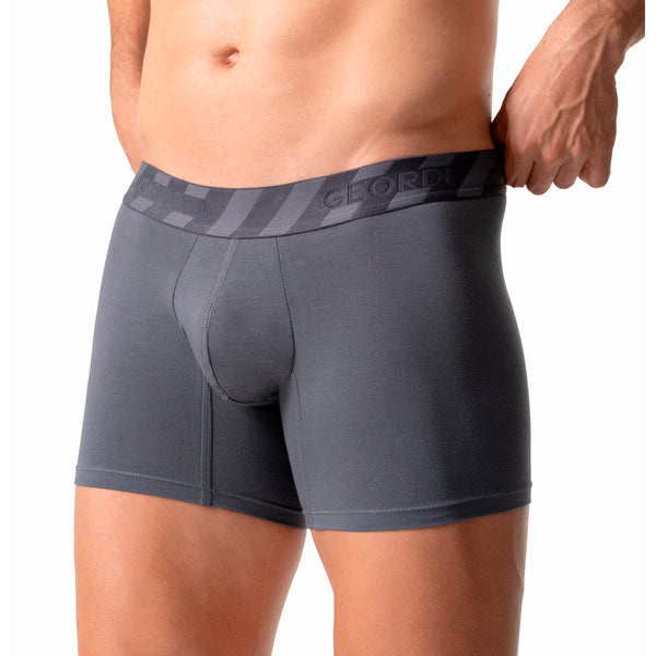 Mid-Cut Basic Boxer Briefs for Men | 3-Pack Breathable, Supportive & Ultra-Comfortable Cotton Underwear for Men