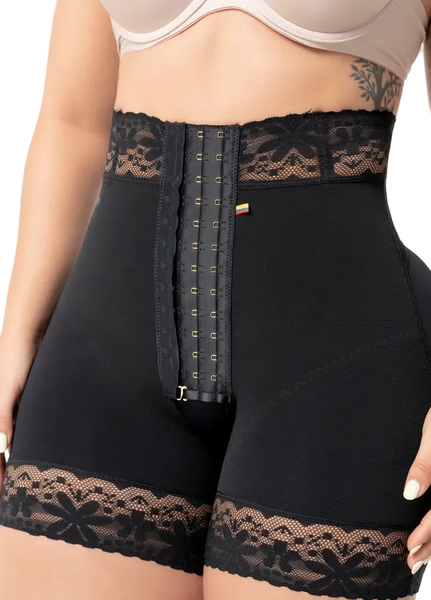 Fajas Salome 09L5 | High-Waisted Shaper Shorts with Front Hooks - Cata1og.com