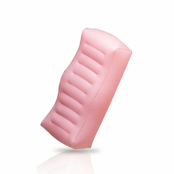 BeShapy Luxury BBL Recovery Kit Pink inflatable mattress on a green background