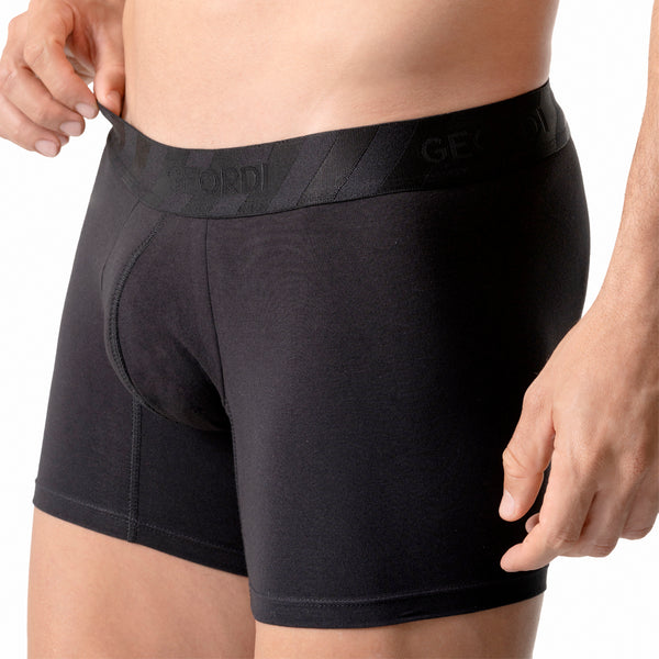 Mid-Cut Basic Boxer Briefs for Men | 3-Pack Breathable, Supportive & Ultra-Comfortable Cotton Underwear for Men