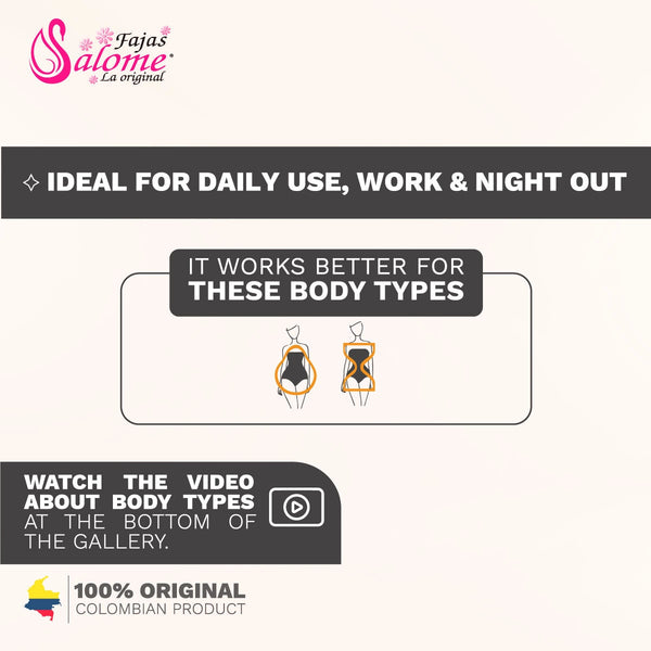 Fajas Salome 0218 | Colombian Shapewear Girdle High-Waist Shorts for Women | Daily Use Body Shaper with Butt Lift & Tummy Control | Powernet