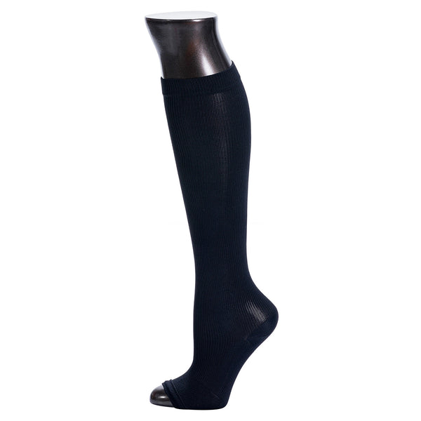 Be Shapy  2 Pack Compression Socks Open Toes Knee High Leg Support Medias de Compresión con Abertura en Dedos