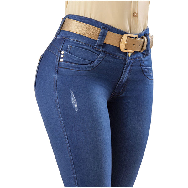 DRAXY 1449 Butt Lifting Classic Skinny Jeans for Women