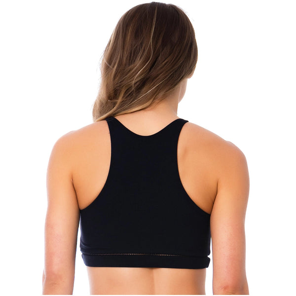 FLEXMEE 902035 Racerback Black Sports Bra for Women