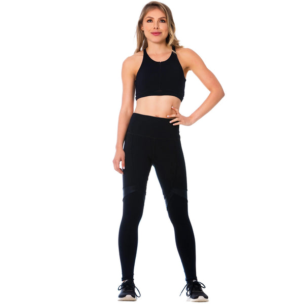 FLEXMEE 902035 Racerback Black Sports Bra for Women