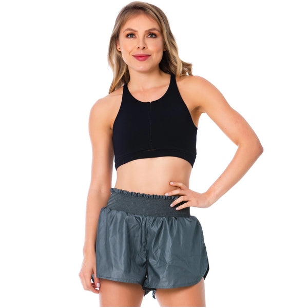 FLEXMEE 902035 Racerback Black Sports Bra for Women