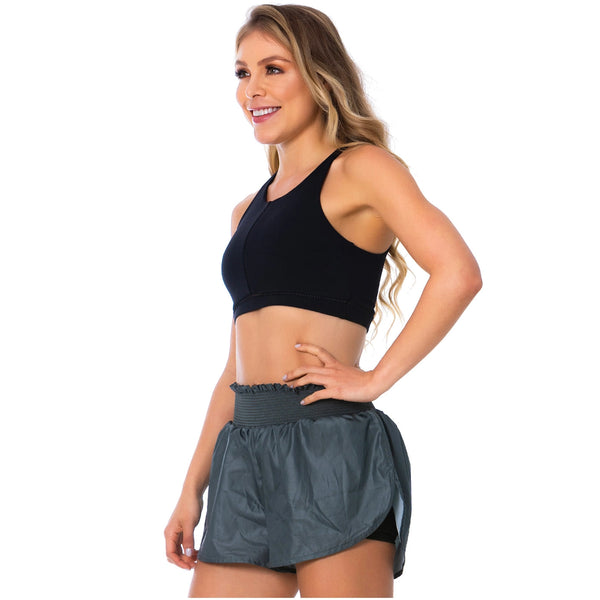 FLEXMEE 902035 Racerback Black Sports Bra for Women