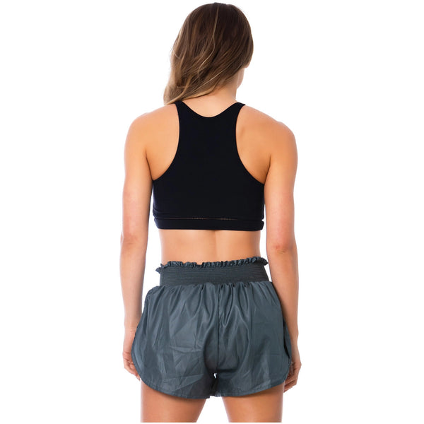 FLEXMEE 902035 Racerback Black Sports Bra for Women