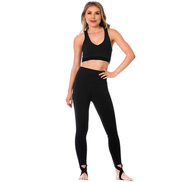 FLEXMEE 902036 | Criss-Cross Black Sports Bra for Women
