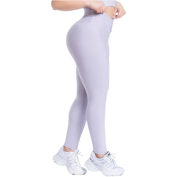 FLEXMEE 946749 | Sports Leggings Activewear High Waisted with Tummy Control Lace Up Waistband | Comfort Line