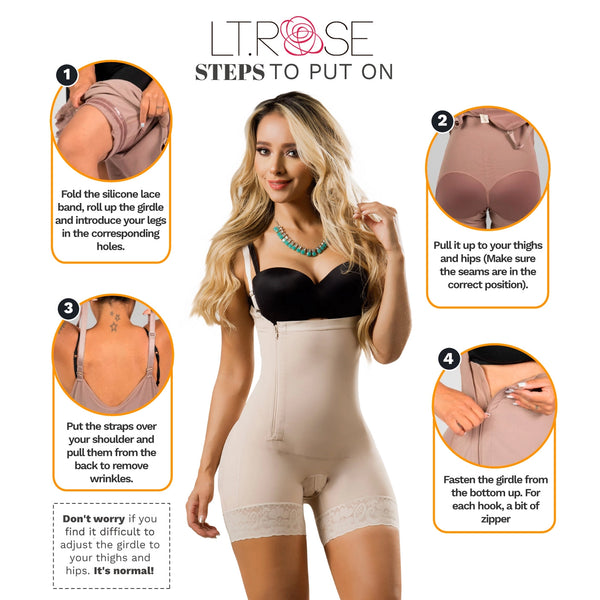 LT.Rose 21111 | Open Bust Butt Lifting Colombian Shapewear for Women | Everyday Use & Postpartum