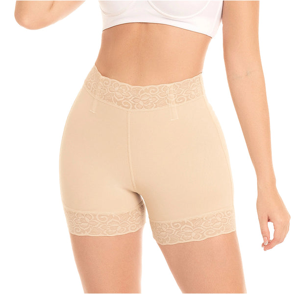 Fajas MYD 0322 Women's Thigh Slimmer High Waist Shapewear Shorts / Powernet