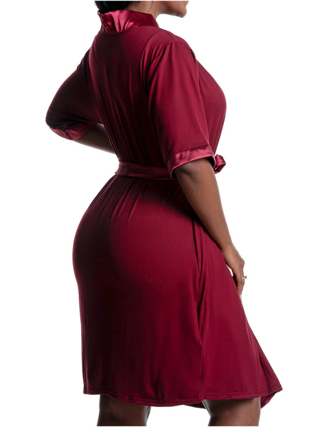 Post Surgery Recovery Night Gown Robe with Drain Pockets | ¾ Sleeves