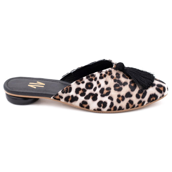 Silvia Cobos Jericó Flat Mules Cheetah Printed - Pal Negocio
