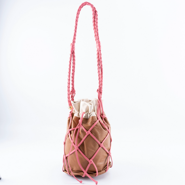 Silvia Cobos Caribe Braided Mochila Pink
